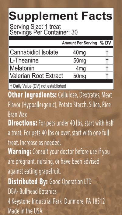CBD Pet Calming Treats